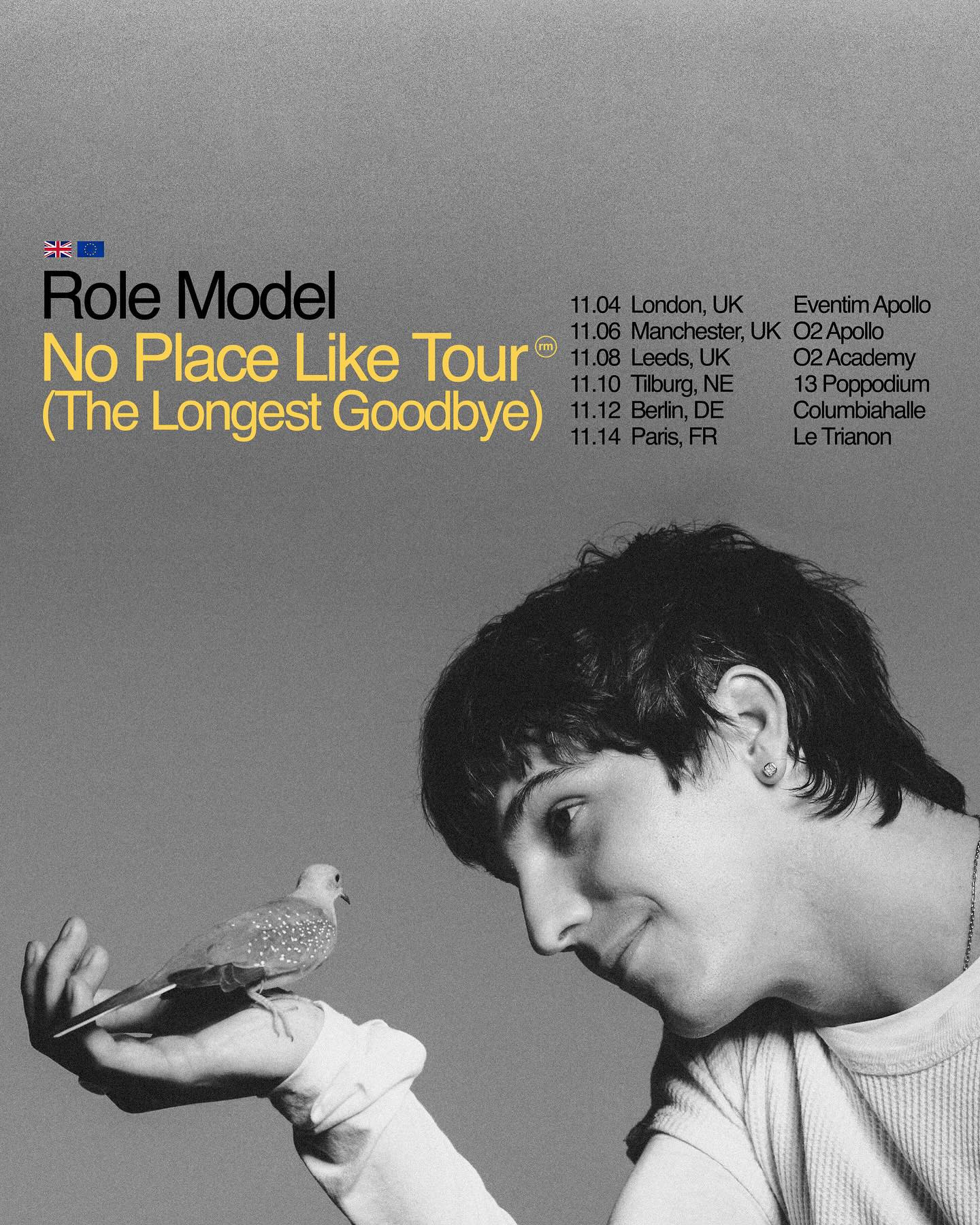 ROLE MODEL No Place Like Tour (The Longest Goodbye) Tour Poster 2025